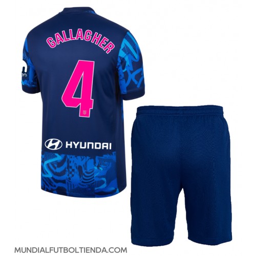 Camiseta Atletico Madrid Conor Gallagher #4 Tercera Equipación Replica 2024-25 para niños mangas cortas (+ Pantalones cortos)